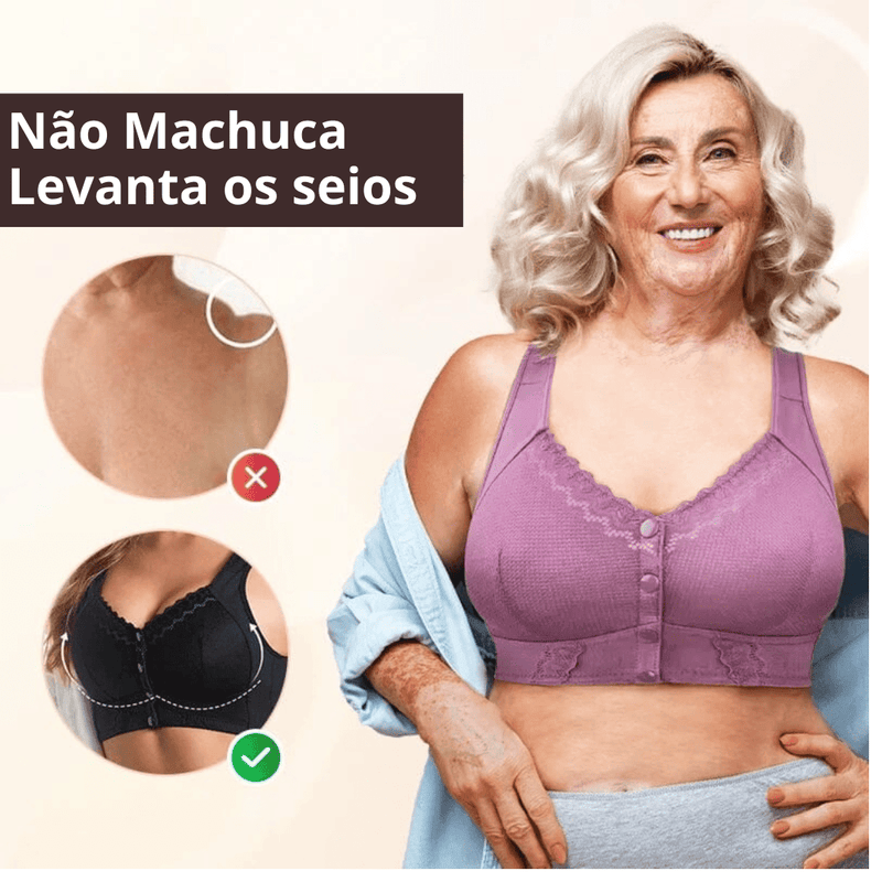 (COMPRE 1 LEVE 2) - Sutiã Respirável com Fecho Frontal - PROMO BUZZ🎀