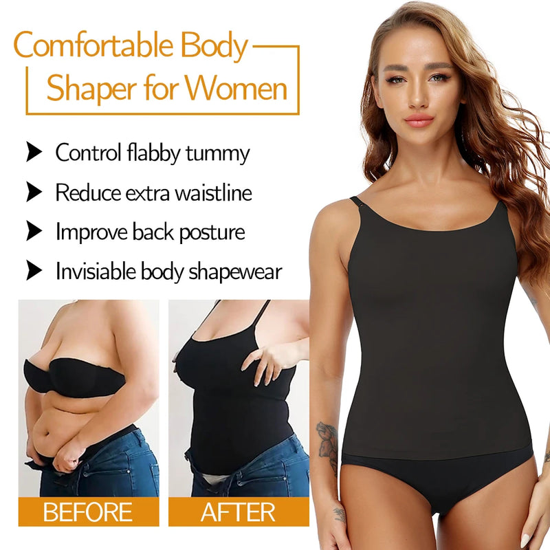 Desperte Sua Confiança e Realce Sua Forma com Nossa Camisola Lisa Regata e Colete de Compressão Emagrecedor - Controle da Barriga e Elegância em Cada Detalhe!