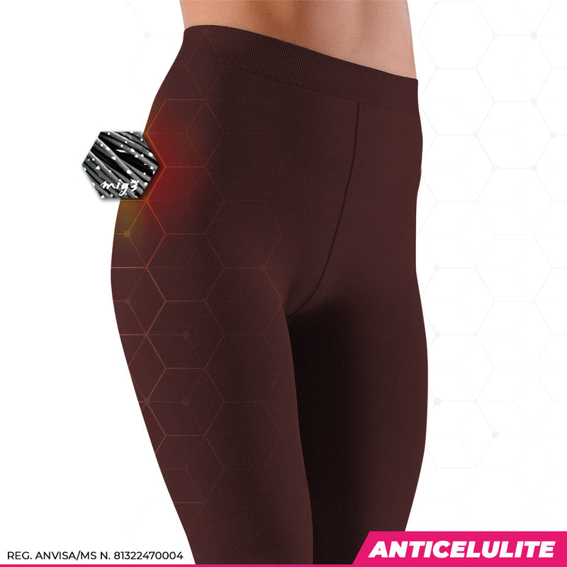 Legging Anticelulite Invel® Básica Suave Compressão (1-2 dedos acima umbigo)